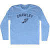 Crawley Running Track Winged Foot Adult Tri-Blend Long Sleeve T-shirt by Tribe Lacrosse
