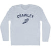Crawley Running Track Winged Foot Adult Tri-Blend Long Sleeve T-shirt by Tribe Lacrosse