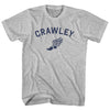 Crawley Running Track Winged Foot Adult Cotton T-shirt by Tribe Lacrosse
