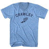 Crawley Running Track Winged Foot Adult Tri-Blend V-neck T-shirt by Tribe Lacrosse