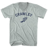 Crawley Running Track Winged Foot Adult Tri-Blend V-neck T-shirt by Tribe Lacrosse