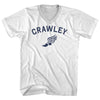 Crawley Running Track Winged Foot Adult Cotton V-neck T-shirt by Tribe Lacrosse