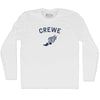 Crewe Running Track Winged Foot-Adult Cotton Long Sleeve T-shirt by Tribe Lacrosse