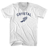 Crystal Running Track Winged Foot-Adult Cotton V-neck T-shirt by Tribe Lacrosse