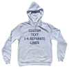 Custom Flat Text 1-4 Separate Lines Cotton-Poly Blend Hoodie by Tribe Lacrosse