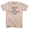 Custom Flat Text 1-4 Separate Lines Adult Tri-Blend T-Shirt by Tribe Lacrosse