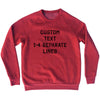 Custom Flat Text 1-4 Separate Lines Adult Tri-Blend Sweatshirt by Tribe Lacrosse
