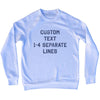 Custom Flat Text 1-4 Separate Lines Adult Tri-Blend Sweatshirt by Tribe Lacrosse