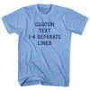 Custom Flat Text 1-4 Separate Lines Adult Tri-Blend T-Shirt by Tribe Lacrosse