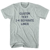 Custom Flat Text 1-4 Separate Lines Adult Tri-Blend T-Shirt by Tribe Lacrosse
