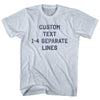 Custom Flat Text 1-4 Separate Lines Adult Tri-Blend T-Shirt by Tribe Lacrosse