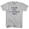 Custom Flat Text 1-4 Separate Lines Adult Cotton T-Shirt by Tribe Lacrosse