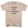 Custom Flat Text 1-4 Separate Lines Adult Cotton T-Shirt by Tribe Lacrosse