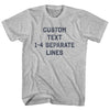Custom Flat Text 1-4 Separate Lines Adult Cotton T-Shirt by Tribe Lacrosse