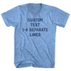 Custom Flat Text 1-4 Separate Lines Adult Tri-Blend V-Neck T-Shirt by Tribe Lacrosse