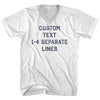 Custom Flat Text 1-4 Separate Lines Adult Cotton V-Neck T-Shirt by Tribe Lacrosse