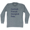 Custom Names And Sign T-shirt Adult Tri-Blend Long Sleeve T-shirt by Tribe Lacrosse