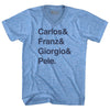 Custom Names And Sign T-shirt Adult Tri-Blend V-neck T-shirt by Tribe Lacrosse