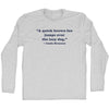 Custom Quote Adult Cotton Long Sleeve T-shirt by Tribe Lacrosse