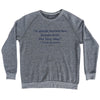 Custom Quote Adult Tri-Blend Sweatshirt by Tribe Lacrosse