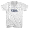 Custom Quote Adult Cotton V-neck T-shirt by Tribe Lacrosse