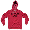Custom Text Arched Over Law Text Cotton-Poly Blend Hoodie by Tribe Lacrosse
