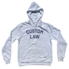 Custom Text Arched Over Law Text Cotton-Poly Blend Hoodie by Tribe Lacrosse