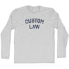Custom Text Arched Over Law Text  Adult Cotton Long Sleeve T-shirt by Tribe Lacrosse