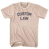 Custom Text Arched Over Law Text  Adult  Tri-Blend T-shirt by Tribe Lacrosse