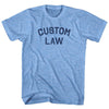 Custom Text Arched Over Law Text  Adult  Tri-Blend T-shirt by Tribe Lacrosse