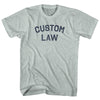 Custom Text Arched Over Law Text  Adult  Tri-Blend T-shirt by Tribe Lacrosse