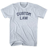 Custom Text Arched Over Law Text  Adult  Tri-Blend T-shirt by Tribe Lacrosse