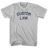 Custom Text Arched Over Law Text  Adult Cotton T-shirt by Tribe Lacrosse