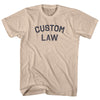 Custom Text Arched Over Law Text  Adult Cotton T-shirt by Tribe Lacrosse