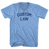 Custom Text Arched Over Law Text  Adult  Tri-Blend V-neck T-shirt by Tribe Lacrosse