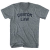 Custom Text Arched Over Law Text  Adult  Tri-Blend V-neck T-shirt by Tribe Lacrosse