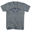 Custom Text Crossed Lacrosse Sticks Womens Tri-Blend Junior Cut T-Shirt by Tribe Lacrosse