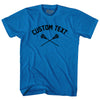 Custom Text Crossed Lacrosse Sticks Adult Cotton T-shirt by Tribe Lacrosse