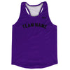 Custom Arched With Black Text Running Racerback Singlet by Tribe Lacrosse