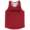 Custom Arched With Black Text Running Racerback Singlet by Tribe Lacrosse