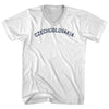 Czechoslovakia Adult Cotton V-neck T-shirt by Tribe Lacrosse