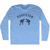 DAGESTAN Team Wrestling Adult Tri-Blend Long Sleeve T-shirt by Tribe Lacrosse