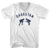 DAGESTAN Team Wrestling Adult Cotton V-neck T-shirt by Tribe Lacrosse