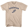 Dagenham Running Track Winged Foot Adult Cotton T-shirt by Tribe Lacrosse