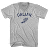 Dalian Running Track Winged Foot Adult Cotton V-neck T-shirt by Tribe Lacrosse