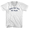 Dead Men Tell No Tales Adult Cotton V-neck T-shirt by Tribe Lacrosse