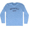 Definitely City Adult Tri-Blend Long Sleeve T-shirt by Tribe Lacrosse