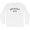 Definitely City Adult Cotton Long Sleeve T-shirt by Tribe Lacrosse