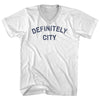 Definitely City Adult Cotton V-neck T-shirt by Tribe Lacrosse