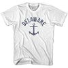 Delaware State Anchor Home Cotton Womens T-shirt by Ultras